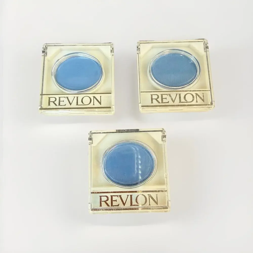 VTG Revlon Custom Eyes Hawaii Blue Eyeshadow Set of 3 Discontinued TRAVEL SIZE